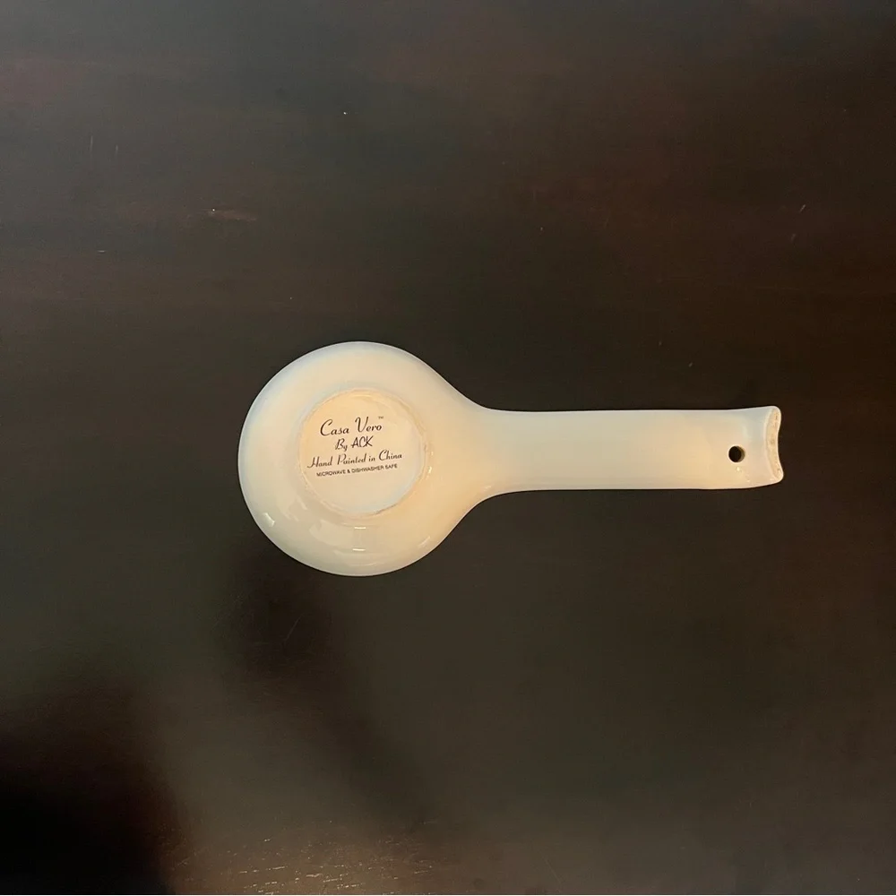 Vintage Casa Vero by ACK Hand Painted Ceramic Collectible Spoon Rest